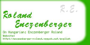 roland enczenberger business card